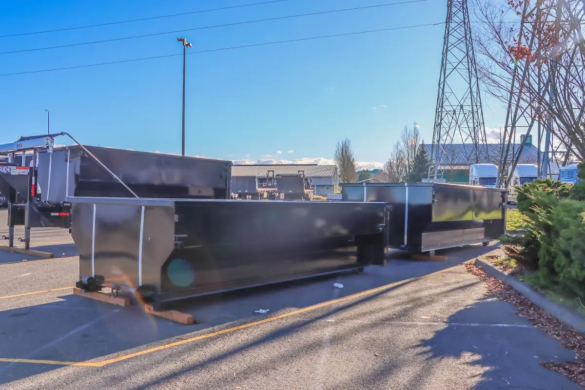 Roll-off dumpster ready for waste disposal at job site for Residential Dumpster Rental in North Kensington